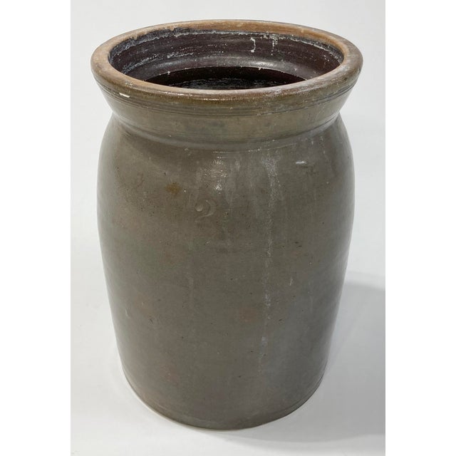 Antique Early American Oversized Stoneware Crock For Sale In Kansas City - Image 6 of 7
