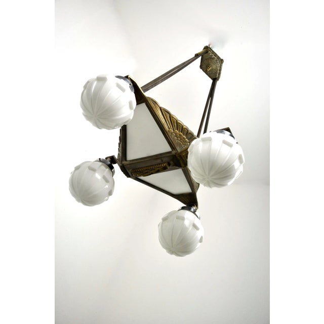 Vintage Art Deco Ceiling Lamp For Sale - Image 4 of 10