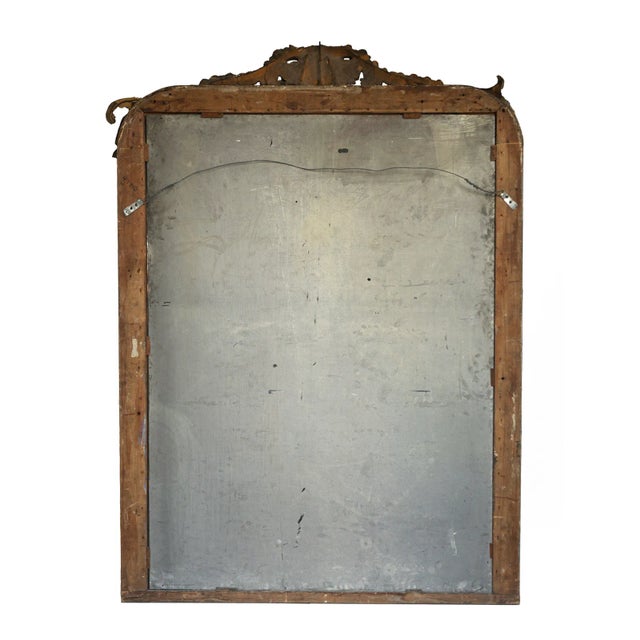 Monumental Antique French Over Mantle Mirror For Sale - Image 9 of 12