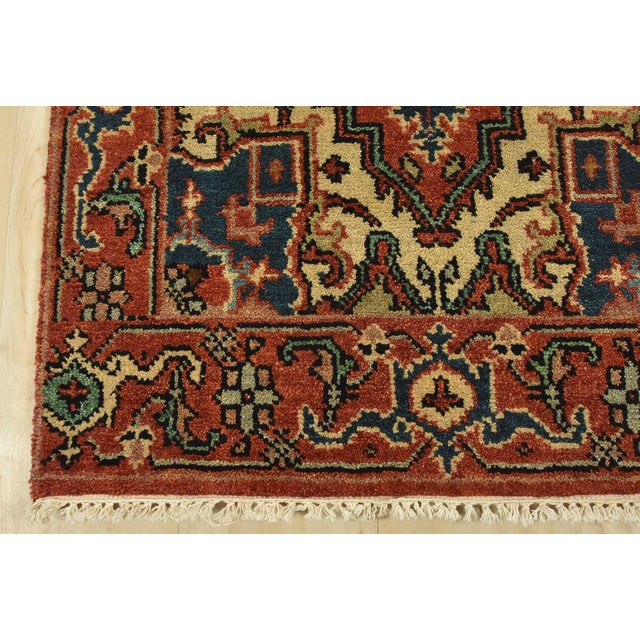 Heriz Runner 2’7” X 21’10” Rust Wool Tribal Hand-Knotted Oriental Rug For Sale - Image 9 of 12