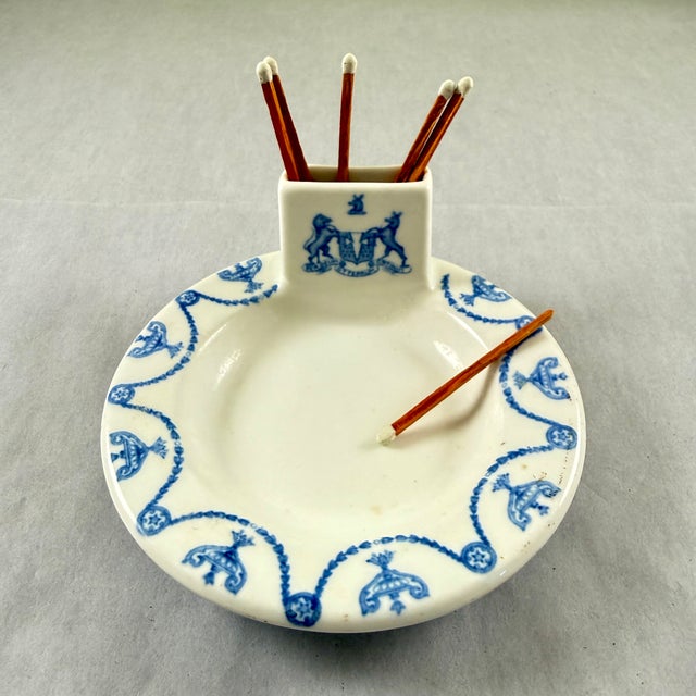 American 1920s Syracuse China Adam Pattern Match Holder Ash Tray For Sale - Image 3 of 12