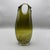 1970s Large Mid-Century Hand-Blown Olive Green and White Spatter Art Glass Vase, 1970s For Sale - Image 5 of 17