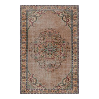 1960s Vintage Zeki Müren European Style Rug With Geometric Patterns From Rug & Kilim For Sale