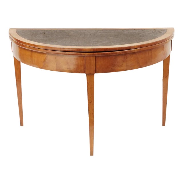 Demi Lune Consol-Folding Table For Sale