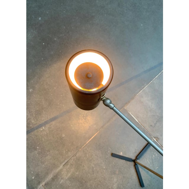 Black Mid-Century Minimalist Model 8028 Floor Lamp by J.J.M. Hoogervorst for Anvia For Sale - Image 8 of 18