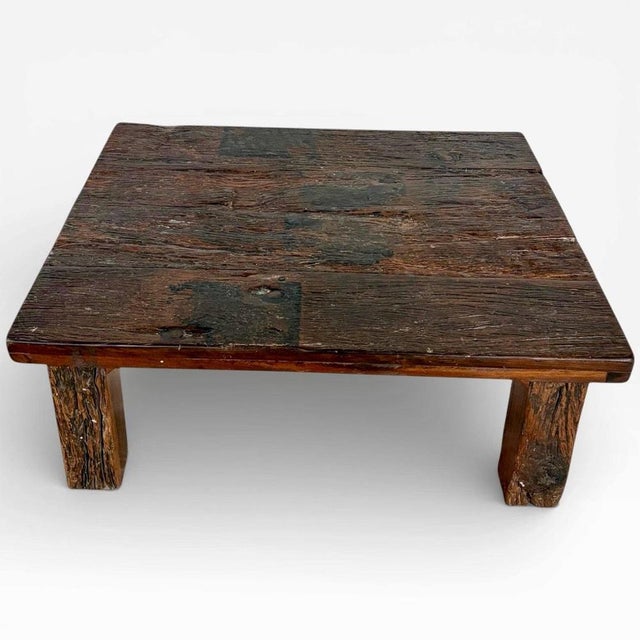 Mid-Century Modern Brutalist Driftwood Chunky Coffee Table For Sale - Image 4 of 10
