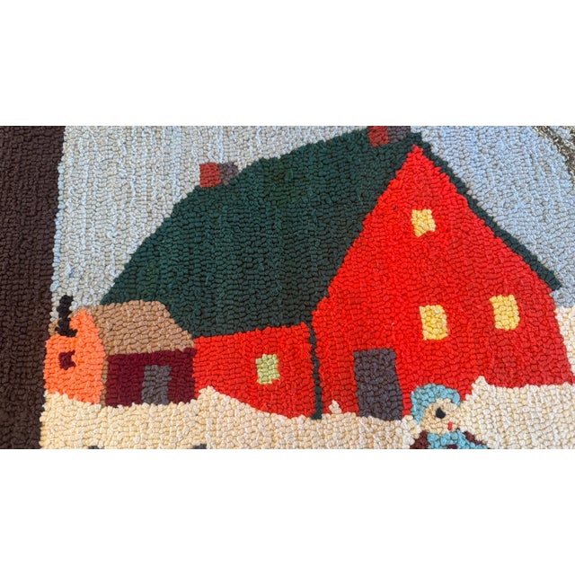 Brick Red Antique Textile Handmade Folk Art C1910 Americana C1910 Provinance For Sale - Image 8 of 14