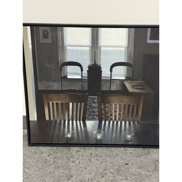 Contemporary Nick Patten Shelter Oil on Canvas, Framed For Sale - Image 3 of 12