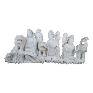 Antique Chinese Shaka Triad Sculpture For Sale