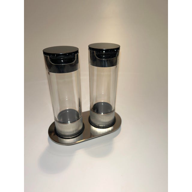 1980s Cylindrical Oil and Vinegar Set by Cini & Nils for Studio Opi, 1970s, Set of 2 For Sale - Image 5 of 9