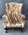 Wood Early 1800s Wingback Arm Chair With Floral Motif For Sale - Image 7 of 12