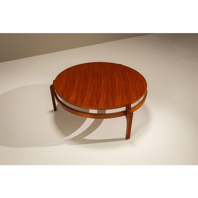 Round Tripod Teak Coffee Table, Italy, 1960s For Sale - Image 4 of 10