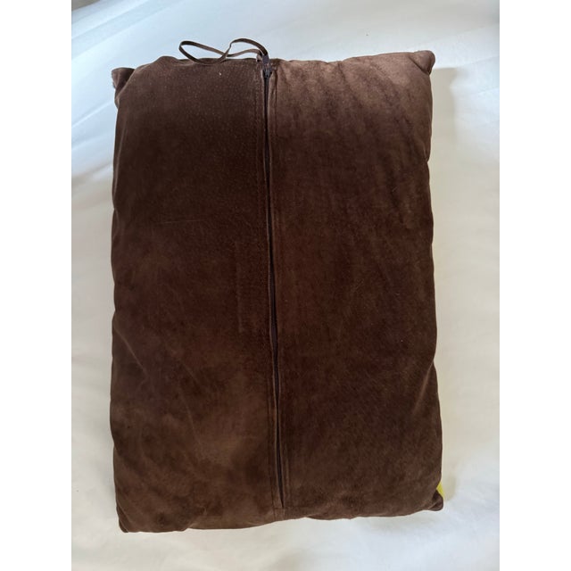 Neon Cowhide Accent Pillow For Sale - Image 4 of 5