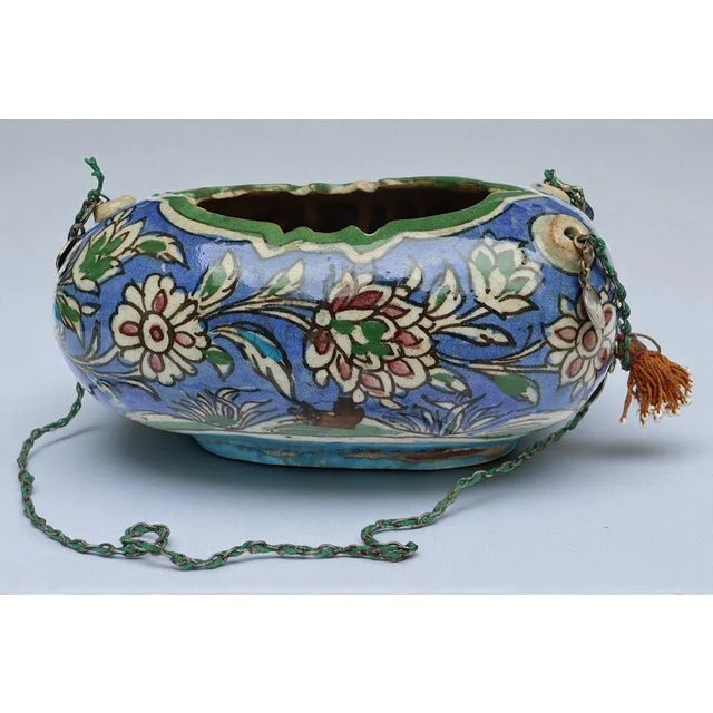Polychrome Kashkul Begging Bowl Pottery, 1950s For Sale - Image 15 of 18