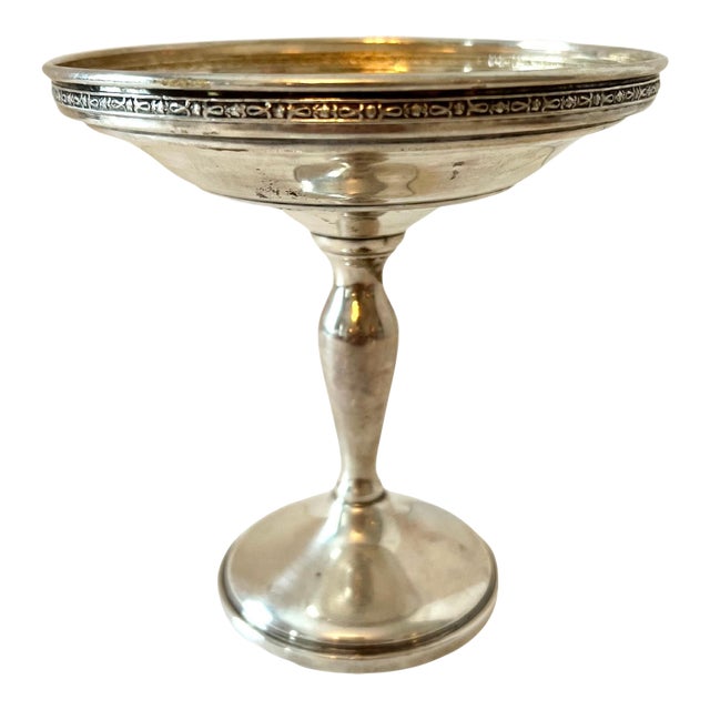 Sterling Silver Weighted Pedestal Compote For Sale