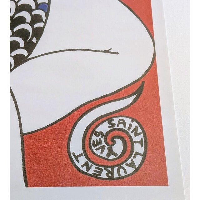 Yves Saint Laurent - Love II, 1977 Screen print in colors on satin paper, signed and dated in the plate, 1977. Beautiful...