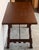 Brown 19th Spanish Side Table With Cared Turned Legs and Iron Stretcher For Sale - Image 8 of 11