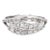 Mid 20th Century Mixed Cut Diamond Band Vintage 14k White Gold Ring Sz 8 For Sale
