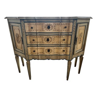 19th Century Italian Painted Demi-Lune Chest of Drawers For Sale