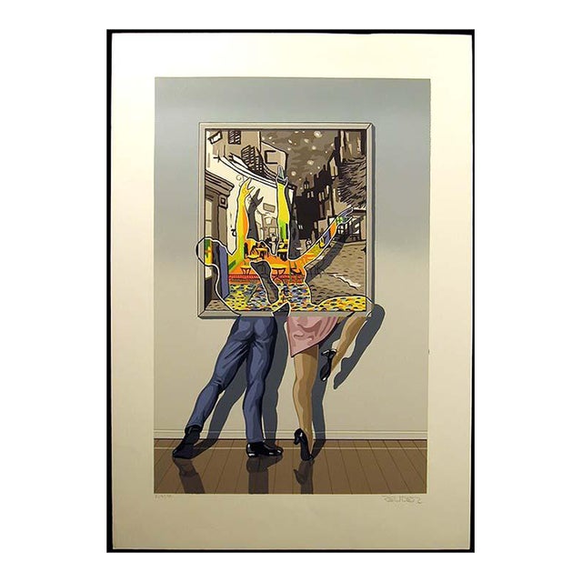 Reudor, Paris, Hand Signed Serigraph Museum Dancing Israel Artwork For Sale