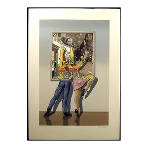 Reudor, Paris, Hand Signed Serigraph Museum Dancing Israel Artwork