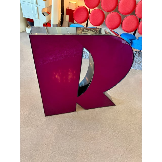 Vintage XLarge Marquee Letter Metal Acrylic Sculpture Object For Sale - Image 14 of 18