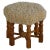 Mid-Century Modern Danish Hexagonal Oak Stool with Shearling Lambswool, 1950 For Sale - Image 11 of 11