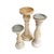 Shabby Chic White Washed Shabby Chic Wooden Pillar Candle Holders - Set of 3 For Sale - Image 3 of 5