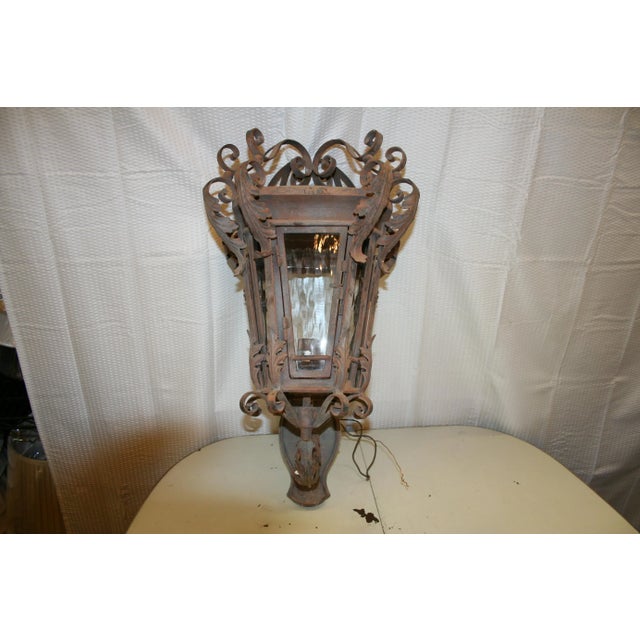 1990s Spanish Gothic Wrought Iron Sconce For Sale - Image 4 of 6