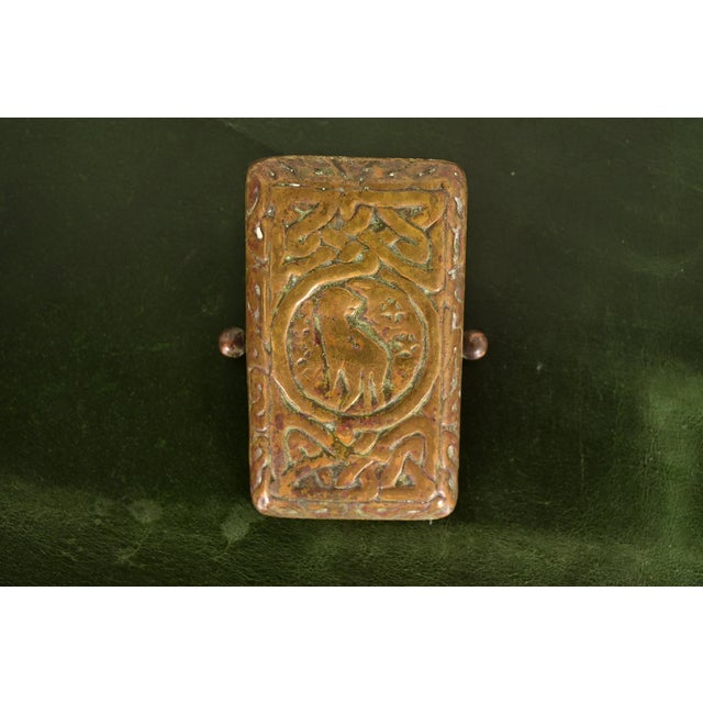 Tiffany Studios New York Zodiac Pattern Bronze Large Paper Clip For Sale In South Bend - Image 6 of 12