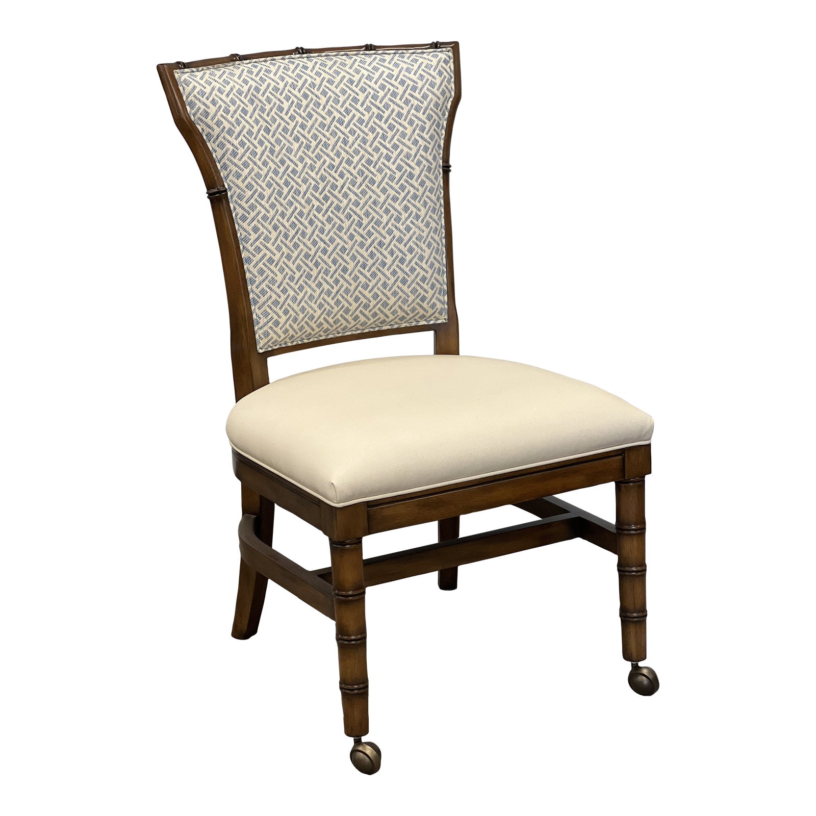 Woodbridge Furniture Emily Side Chair With Front Casters Chairish