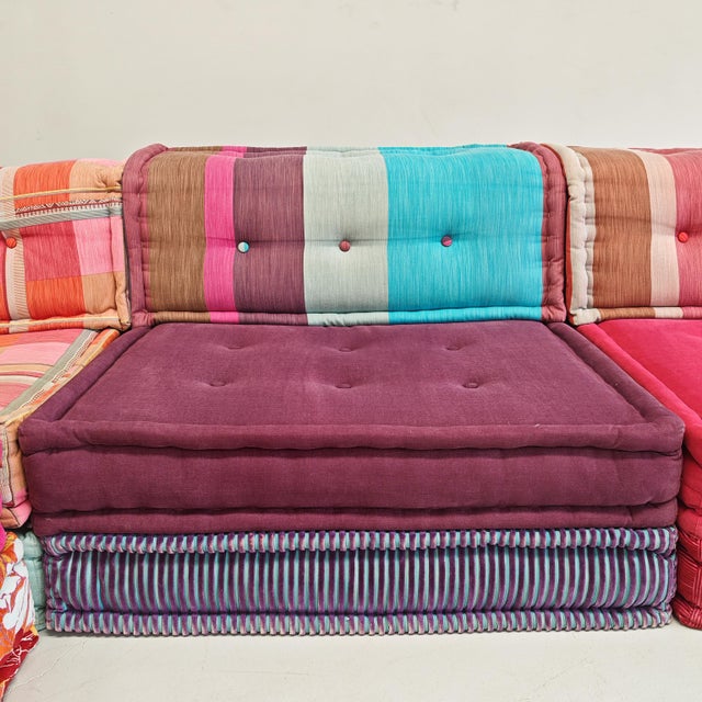 1990s Mah Jong Red Four-Seater Modular Sofa by Missoni, H. Hopfer for Roche Bobois, 1990s, Set of 4 For Sale - Image 5 of 18