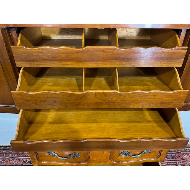 Wood 1960s John Widdicomb French Provincial Highboy For Sale - Image 7 of 10