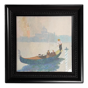 Raul Mina Mora (American 1915-1996) Gouache on Board 'Venice' - Signed