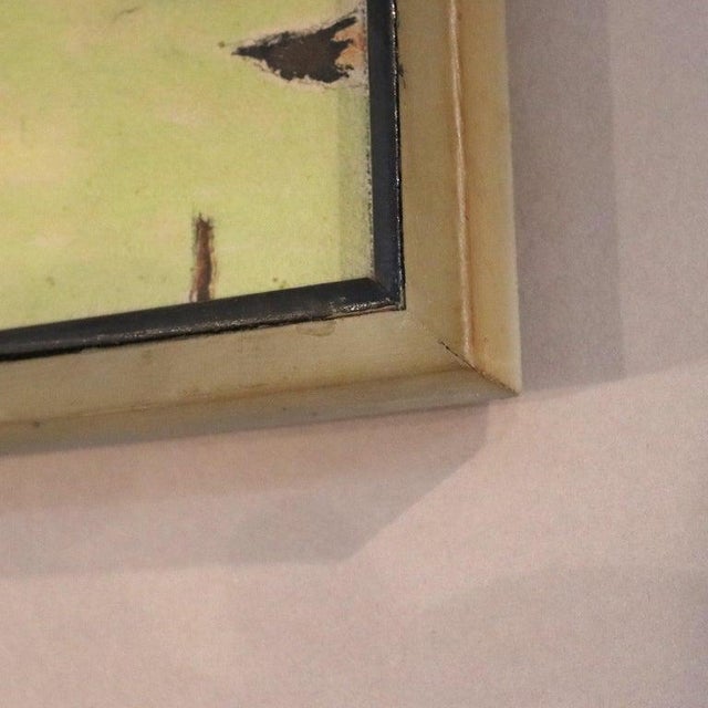 Antique Oil on Board Landscape Painting of a Vermont Farm C1930 For Sale - Image 6 of 8