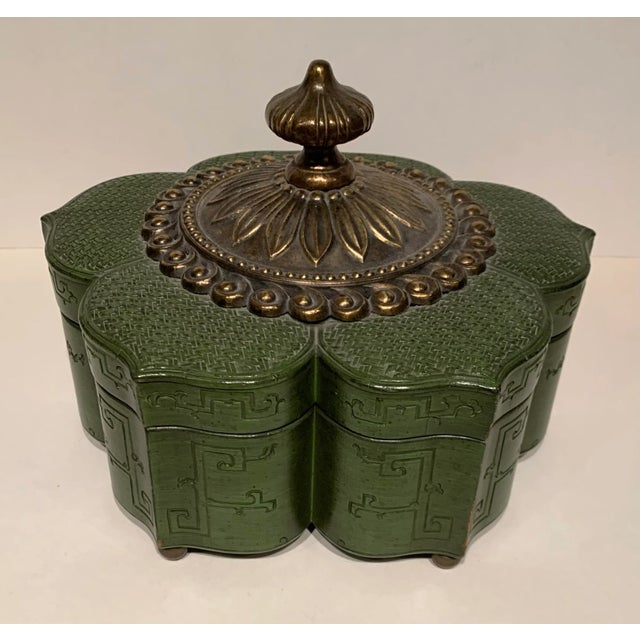 Vintage Lotus Wood Lidded Box For Sale - Image 13 of 13