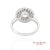 Platinum 950 Natural Brilliant Diamond Semi Mount Ring Size 6.5 For Sale - Image 4 of 9