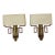 Vintage Chinoiserie Glass Torch + Metal Wall Sconces, Pair For Sale