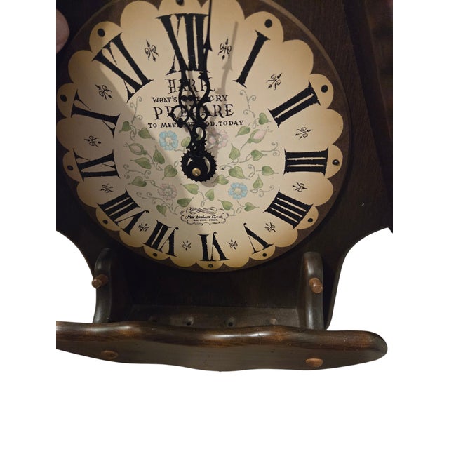 Vintage New England Clock Company Hanging Wood Wall Weights Cathedral Hark Chime For Sale - Image 12 of 17