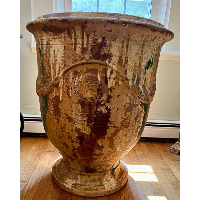 Ceramic Pair of French Anduze Urns For Sale - Image 7 of 8