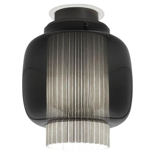 Graphite Matte-Grey Manila C Pe Celling Lamp in Steel, Glass and Fabric by Sebastian Herkner for Parachilna For Sale - Image 12 of 12