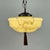 Art Deco Dark Cream Marbled Opaline & Bronzed Pendant with Tassel, Germany, 1930s For Sale - Image 6 of 17