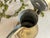 Large Antique Hand Crafted Arabian Dallah Coffee Urn 16" Middle Eastern Brass Plated Coffee Pot Hinged Lid Hand Woven Leather Handle Worn For Sale - Image 14 of 15