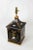 Art Deco 1970s Pagoda Topped Lamp With Black Background and Gold-White Decorations For Sale - Image 3 of 9