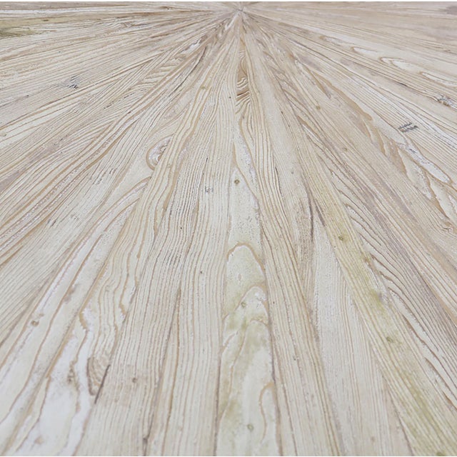 Matthew Izzo Starburst Wood Round Dining Table - Large For Sale - Image 4 of 5