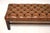 Antique Georgian Leather Bench, 1930 For Sale - Image 4 of 9