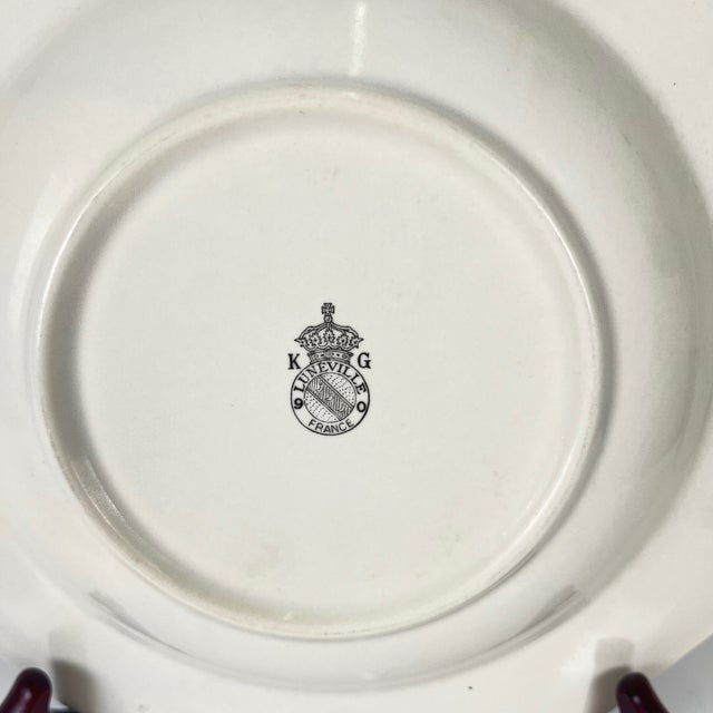 1950s Réverbère Soup Plates from KG Lunéville, 1950s, Set of 3 For Sale - Image 5 of 12