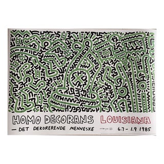 Homo Decorans Poster attributed to Keith Haring, Denmark, 2018 For Sale