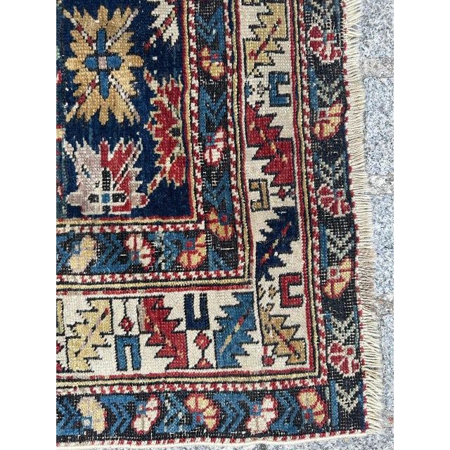 Blue Caucasian Shirvan Kouba Rug, 1890s For Sale - Image 8 of 18