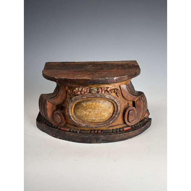 18th/19th Century Southern European Polychrome Church Stand A richly detailed and rare ecclesiastical figure stand,...